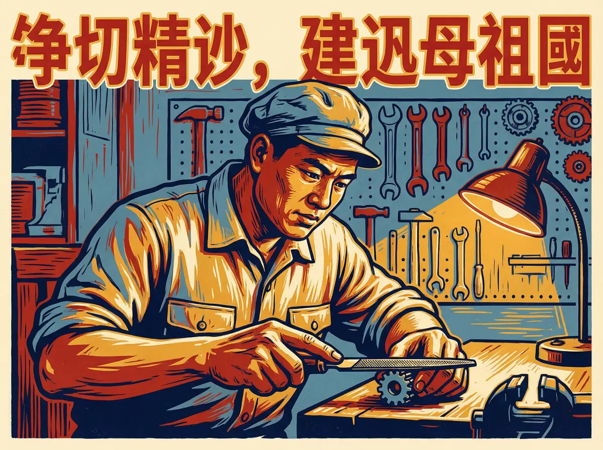 一位正在专注工作的工匠 - 51网